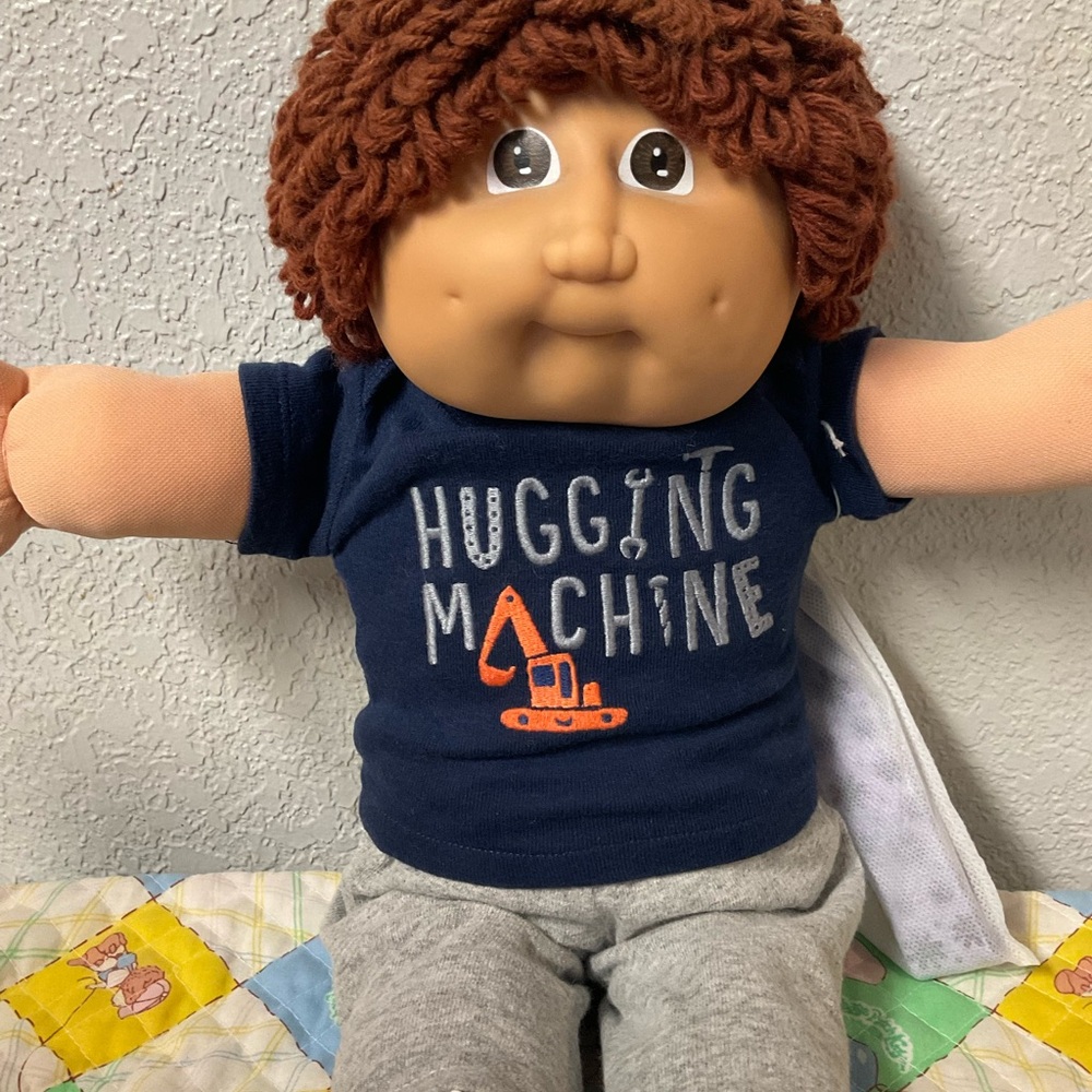 VTG Cabbage Patch Kid Boy Hong Kong Auburn Hair Brown Eyes Head Mold #2 1985